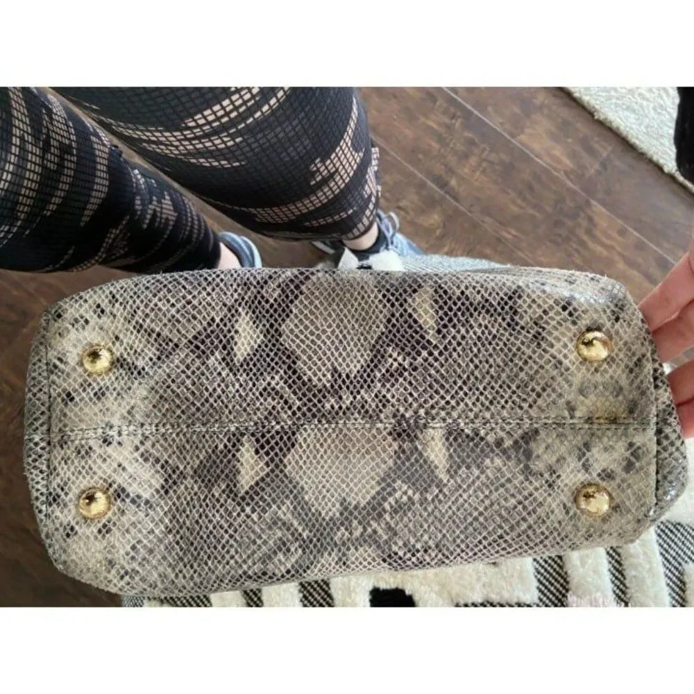 Michael Kors Snakeskin Leather Animal Print Purse Shoulder Bag